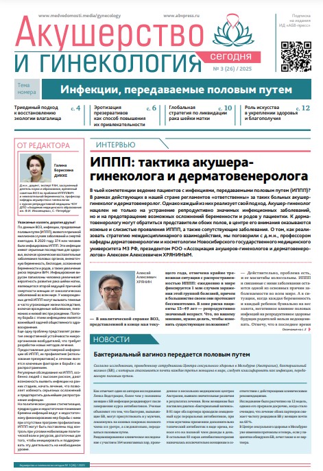 Акушерство и гинекология сегодня № 3, 2025 № 3, 2025